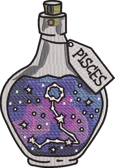 Pisces Charm Bottle