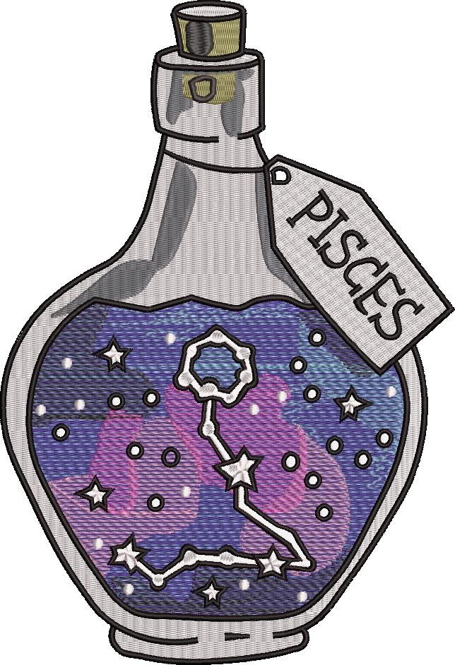 Pisces Charm Bottle