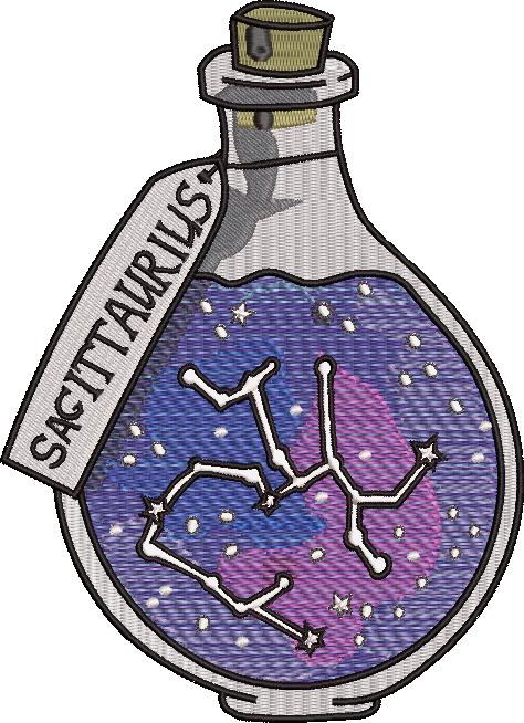 Sagittarius Charm Bottle