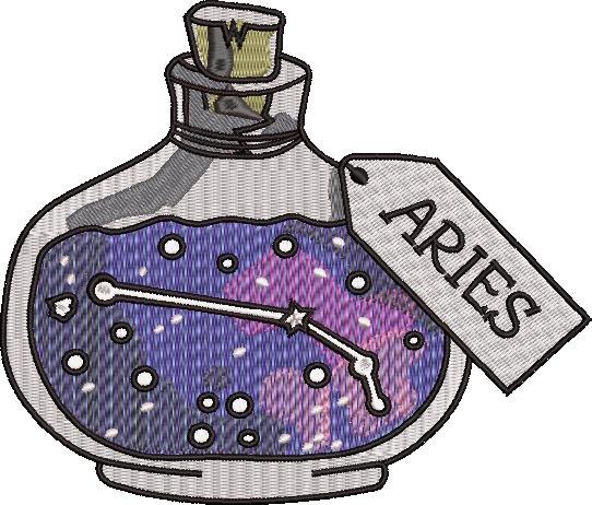 Aries Charm Bottle