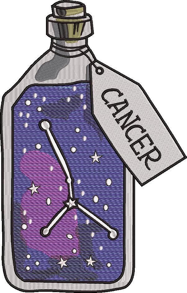 Cancer Charm Bottle