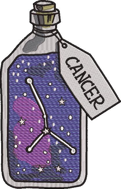 Cancer Charm Bottle
