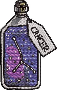Cancer Charm Bottle