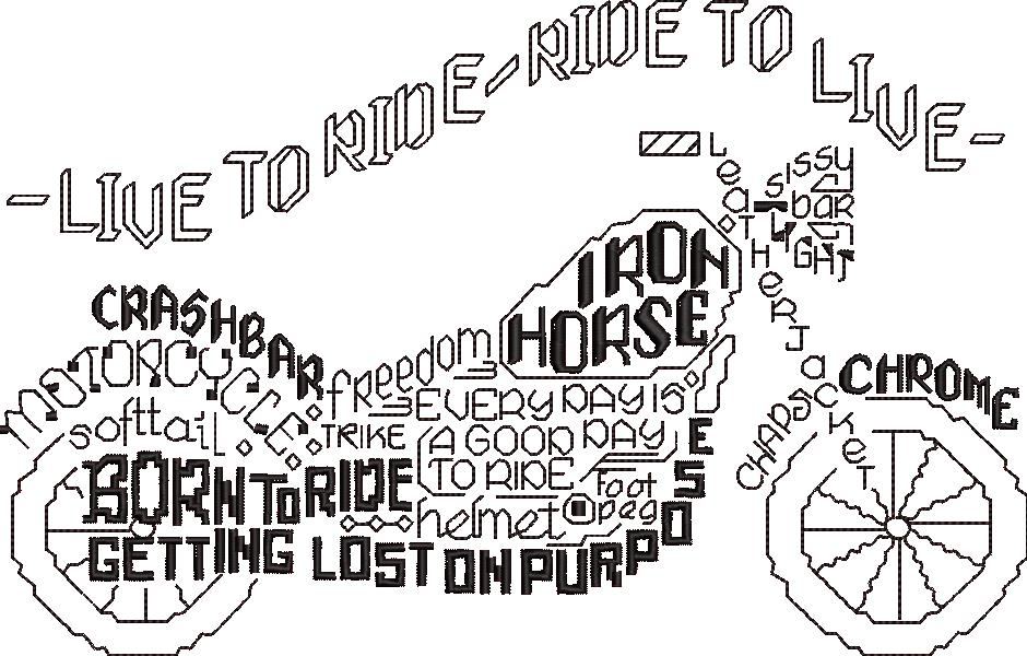Live To Ride Wordart