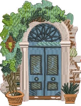 Door With Flower Greece Door With Flower Greece