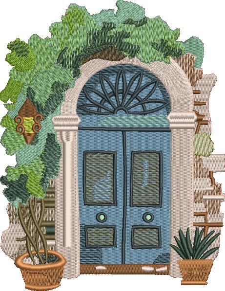 Door With Flower Greece Door With Flower Greece
