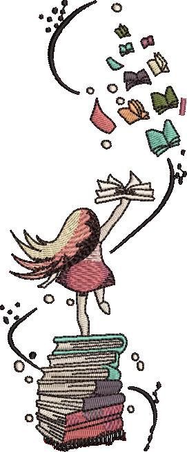 Dreamy Girl On Books
