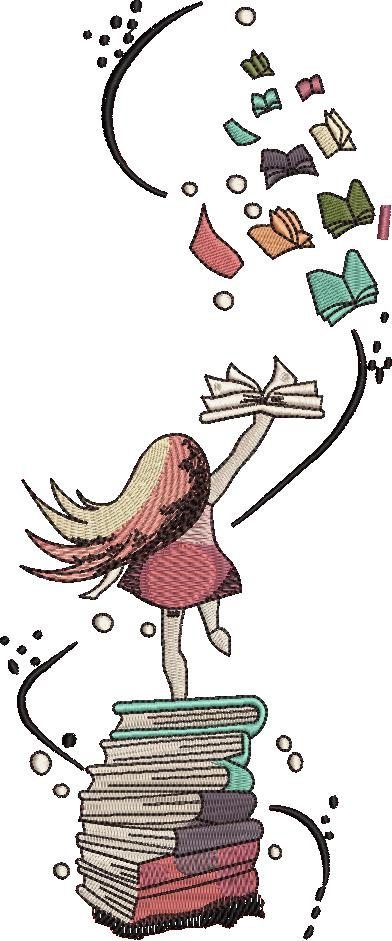 Dreamy Girl On Books
