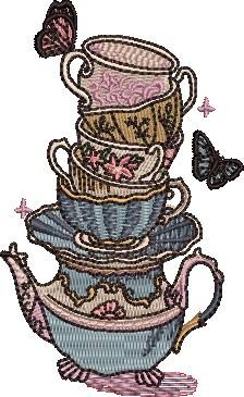 Cluttered Tea Set