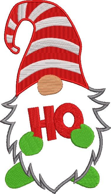 Christmas Gnome Candy Cane Patch