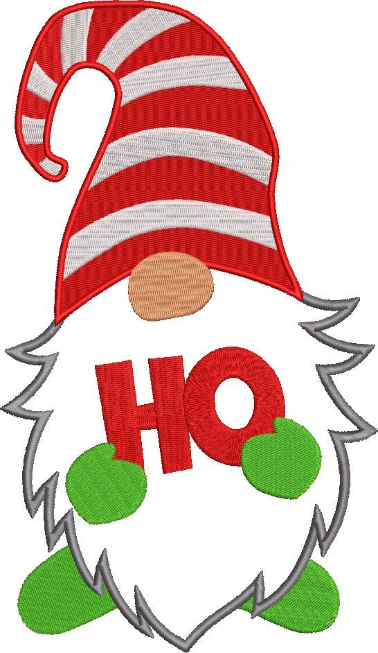 Christmas Gnome Candy Cane Patch