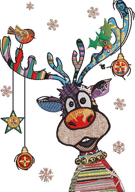 Colourful Christmas Reindeer Colourful Christmas Reindeer