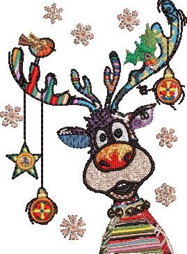Colourful Christmas Reindeer Colourful Christmas Reindeer