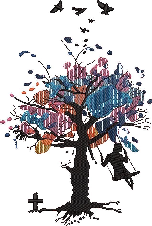 Color Tree Scene Color Tree Scene