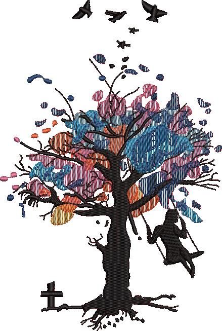 Color Tree Scene Color Tree Scene