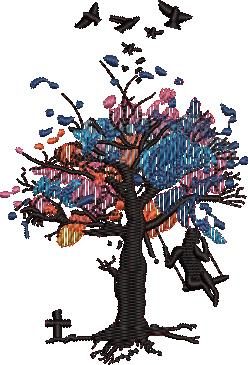 Color Tree Scene Color Tree Scene