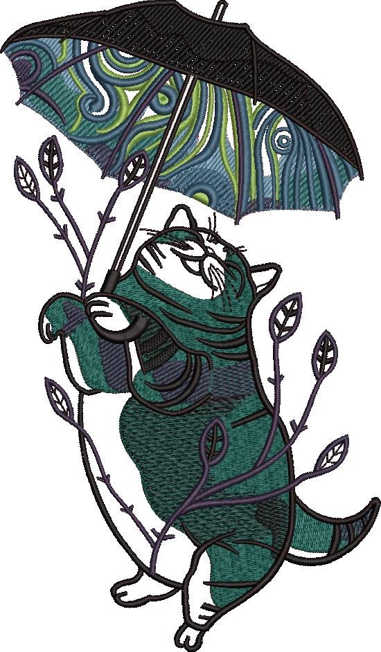 Cat With Umbrella Cat With Umbrella