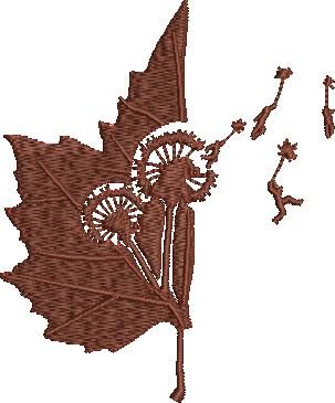 Leaf And Dandelion Art