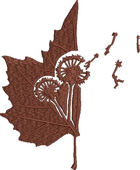 Leaf And Dandelion Art