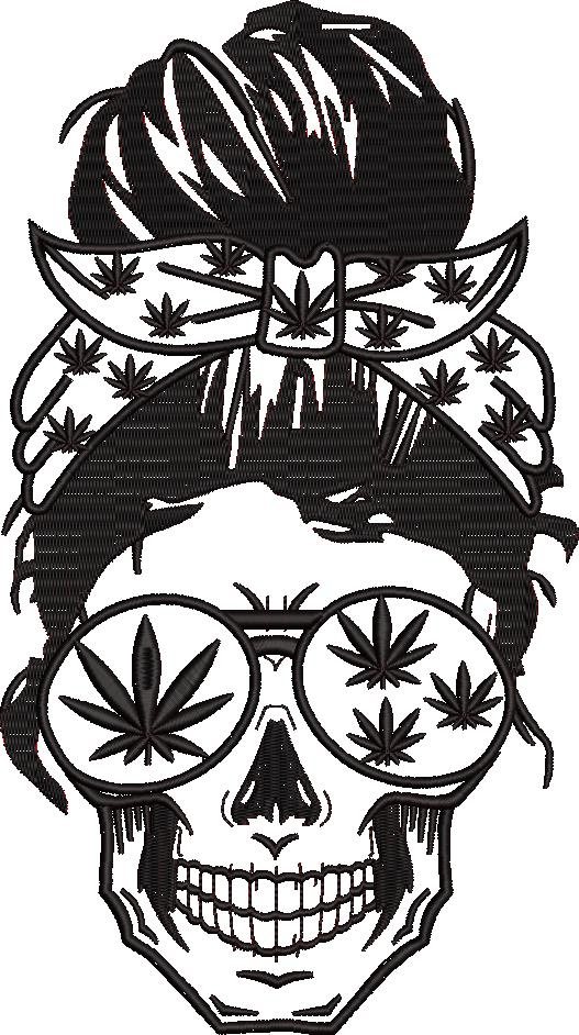 Weed Mom Skull Weed Mom Skull