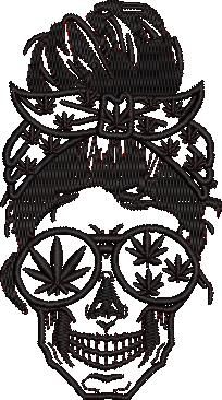 Weed Mom Skull Weed Mom Skull