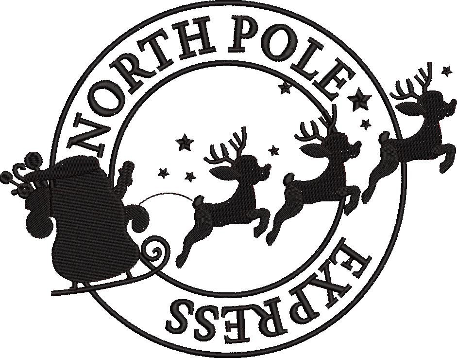 Reindeer North Pole Express Design