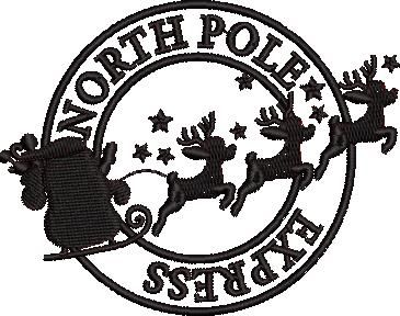 Reindeer North Pole Express Design