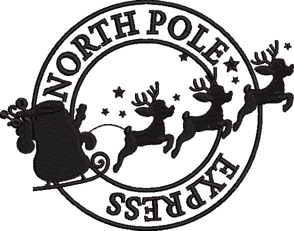 Reindeer North Pole Express Design