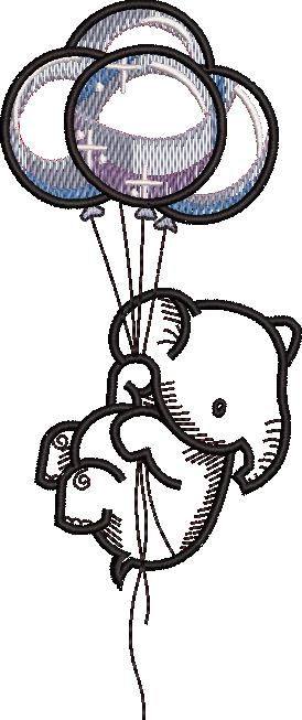 Baby Elephant With Balloons Baby Elephant With Balloons