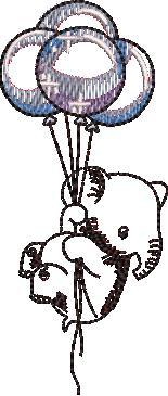 Baby Elephant With Balloons Baby Elephant With Balloons