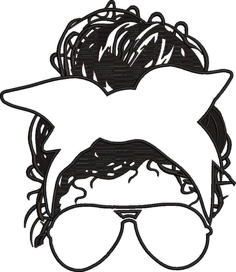 90s Mom Rugrats Messy Bun Silhouette 90s Mom Rugrats Messy Bun Silhouette