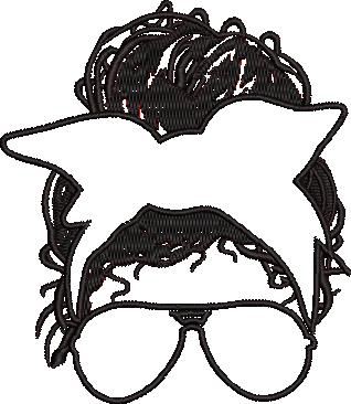 90s Mom Rugrats Messy Bun Silhouette 90s Mom Rugrats Messy Bun Silhouette