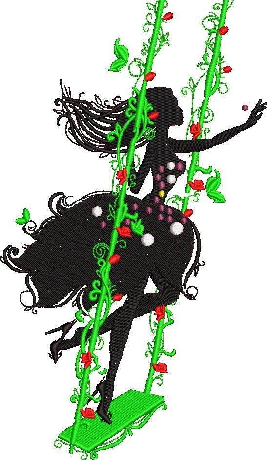 Floral Girl Swinging Floral Girl Swinging