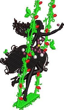 Floral Girl Swinging Floral Girl Swinging