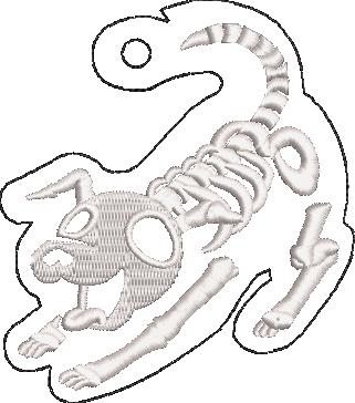 Halloween Dog Skeleton Key Fob