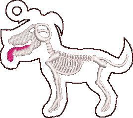 Spooky Dog Skeleton Key Fob Spooky Dog Skeleton Key Fob