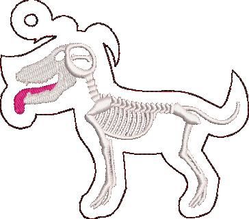 Spooky Dog Skeleton Key Fob Spooky Dog Skeleton Key Fob