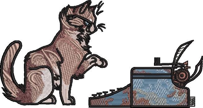 Cat With Typewriter