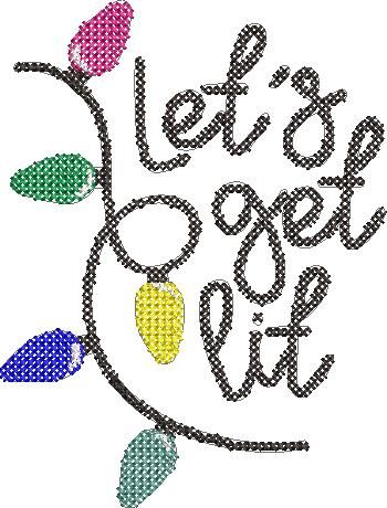 Let's Get Lit-Cross stitch