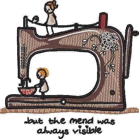 Mend Was Always Visible Sewing Machine Quote Mend Was Always Visible Sewing Machine Quote