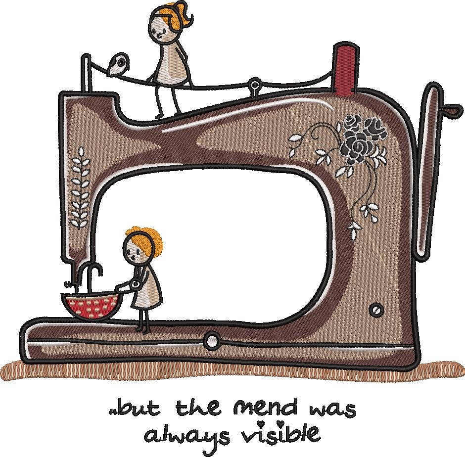 Mend Was Always Visible Sewing Machine Quote Mend Was Always Visible Sewing Machine Quote