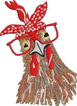 Rooster With Glasses