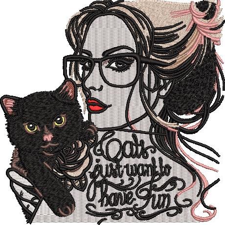 Cats Just Want To Have Fun Girl Quote Cats Just Want To Have Fun Girl Quote