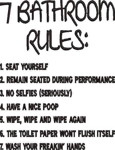 Bathroom Rules Bathroom Rules