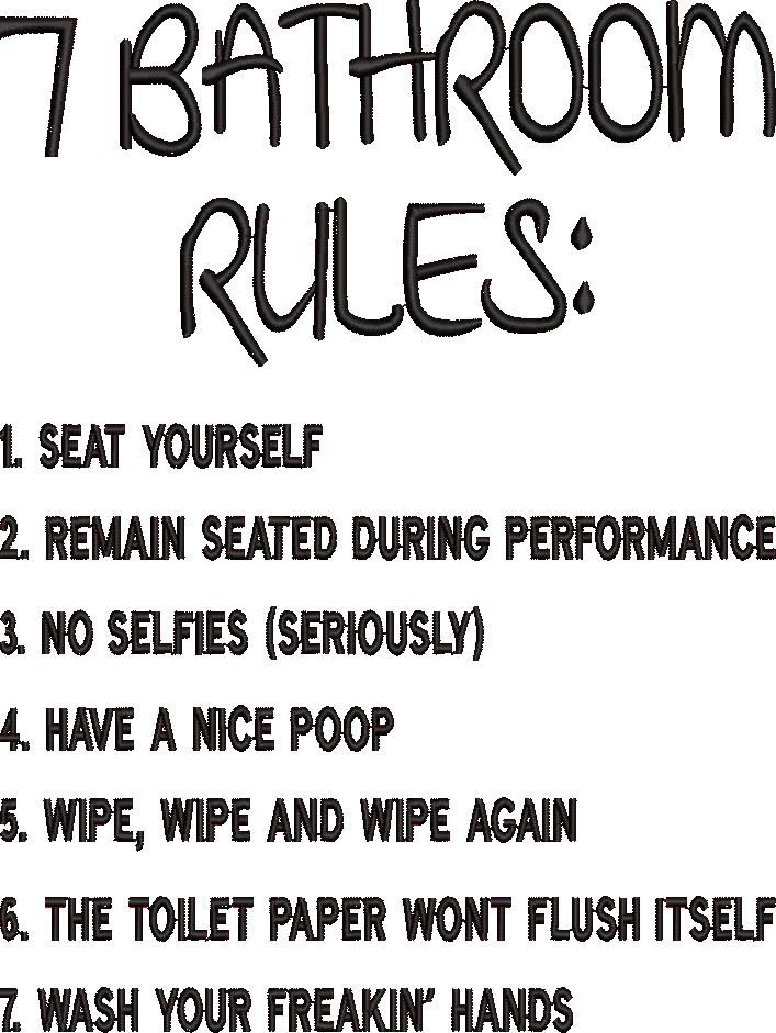 Bathroom Rules Bathroom Rules