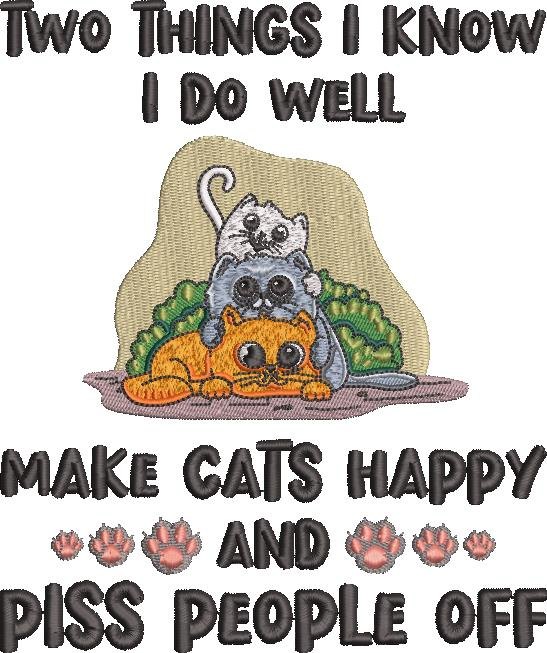 Make Cats Happy Funny Quote 