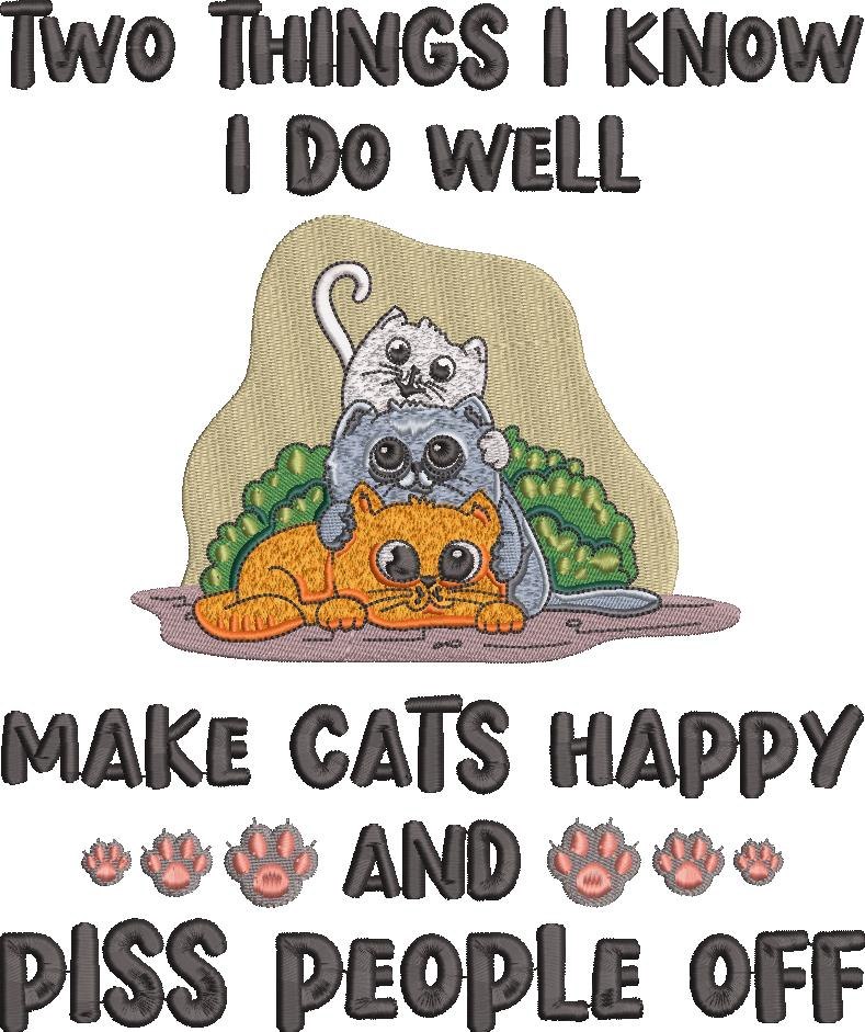 Make Cats Happy Funny Quote 