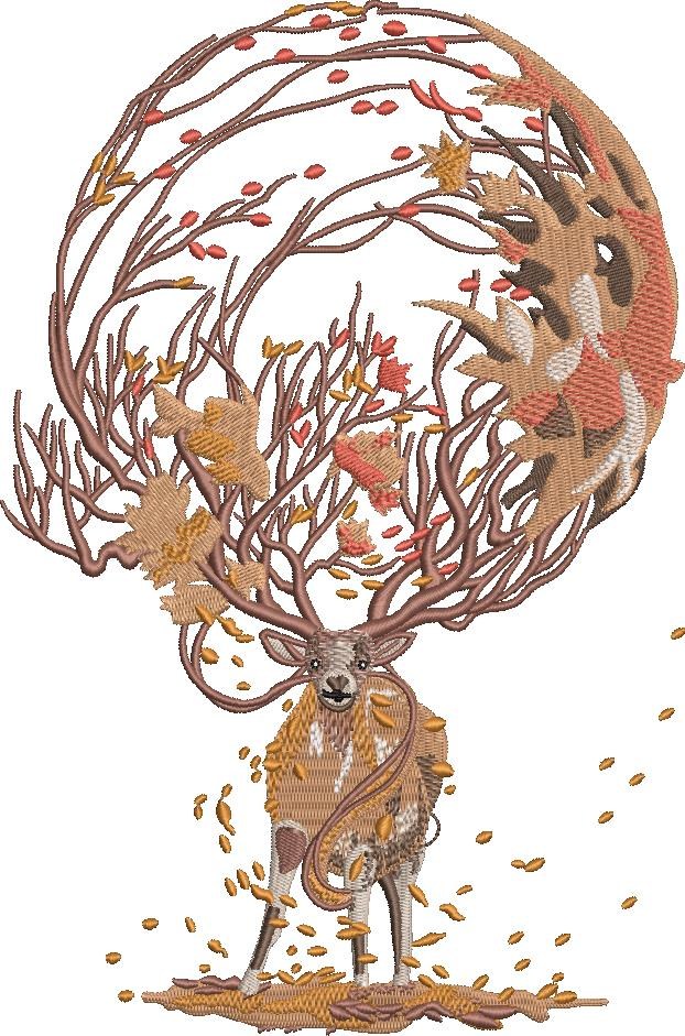 Deer in Forest Nature Art Deer in Forest Nature Art
