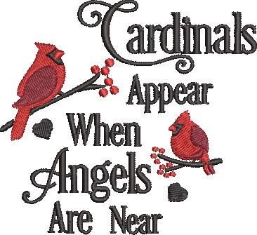 Cardinals Appear Near Angels Cardinals Appear Near Angels