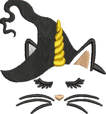 Unicorn Cat Witch Face Unicorn Cat Witch Face